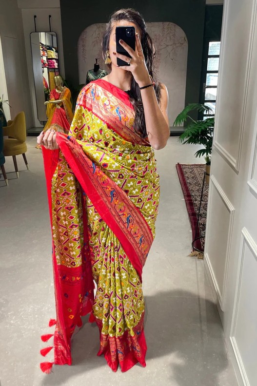 Buy Traditional Patola Saree By Geet Gauri Fashion